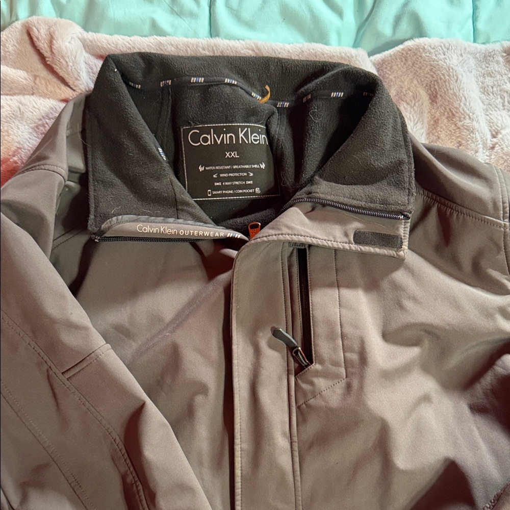 Calvin Klein Men's Taupe Windbreaker